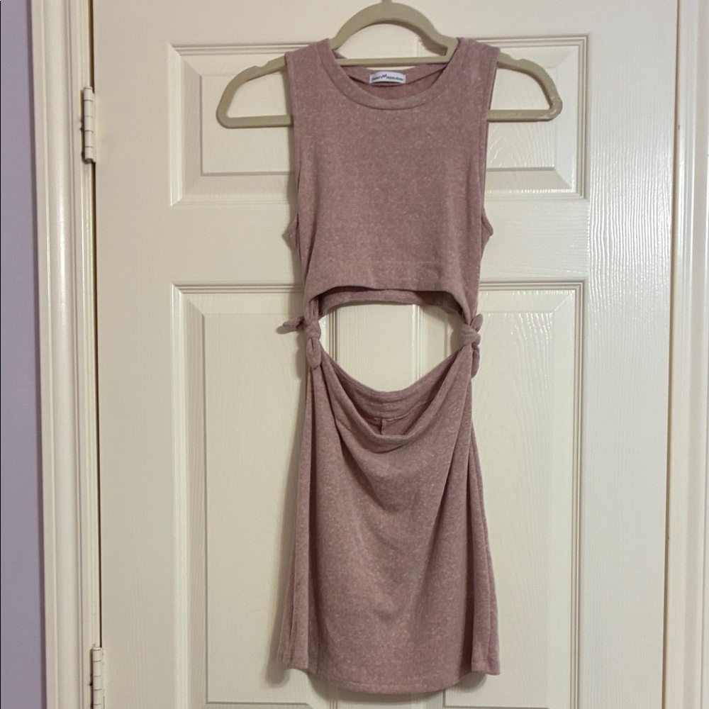 Dainty Hooligan Mauve Cutout Dress